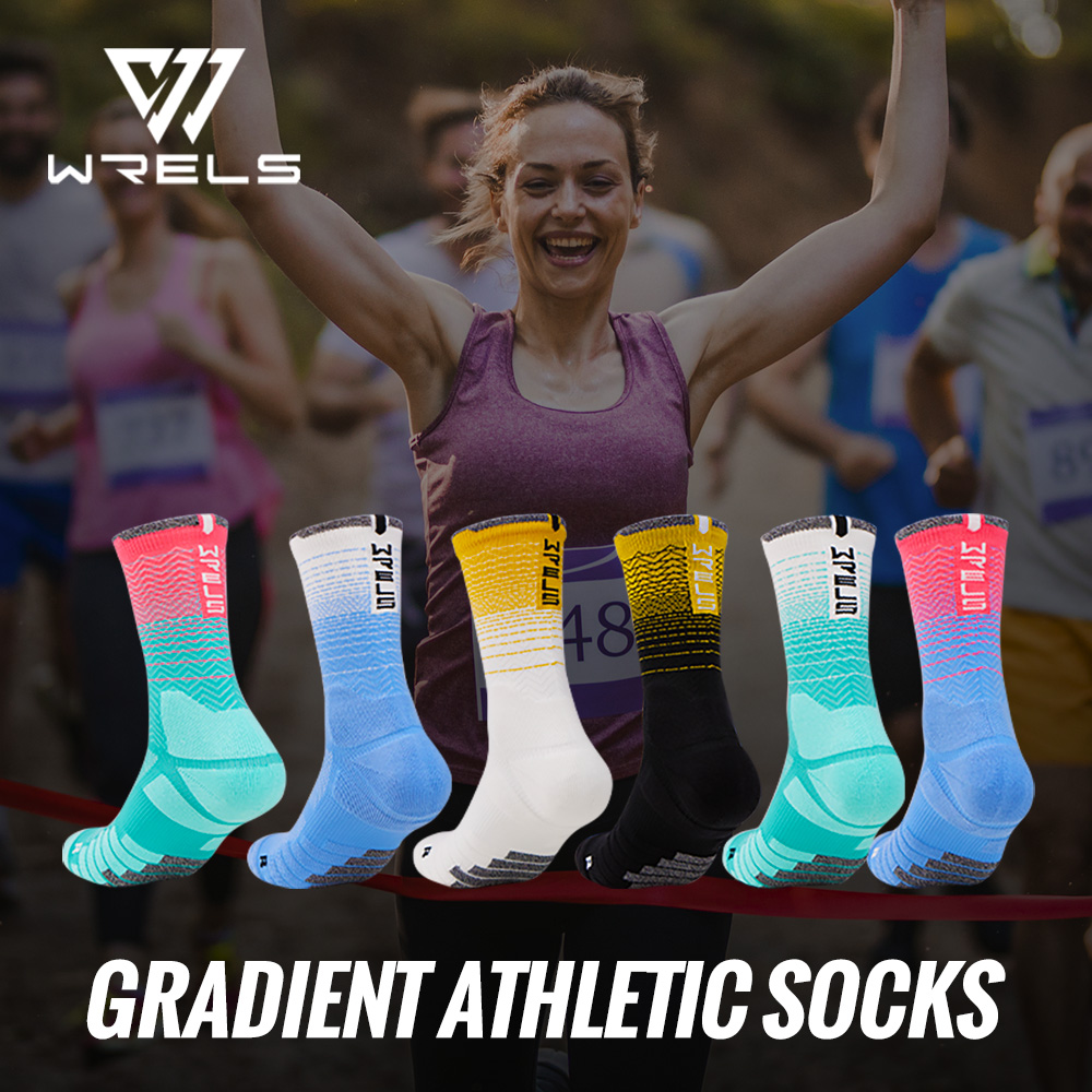 Athletic Sock Cushion - Wrels 1/2/3 meias esportivas acolchoadas atléticas