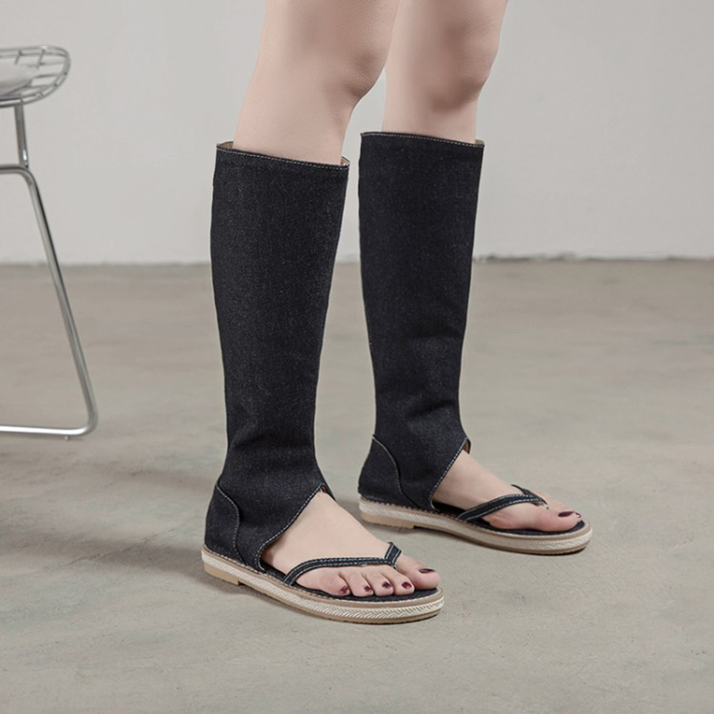 Botas Femininas de Verão em Je - Knee High Sock Women avaliação e preço