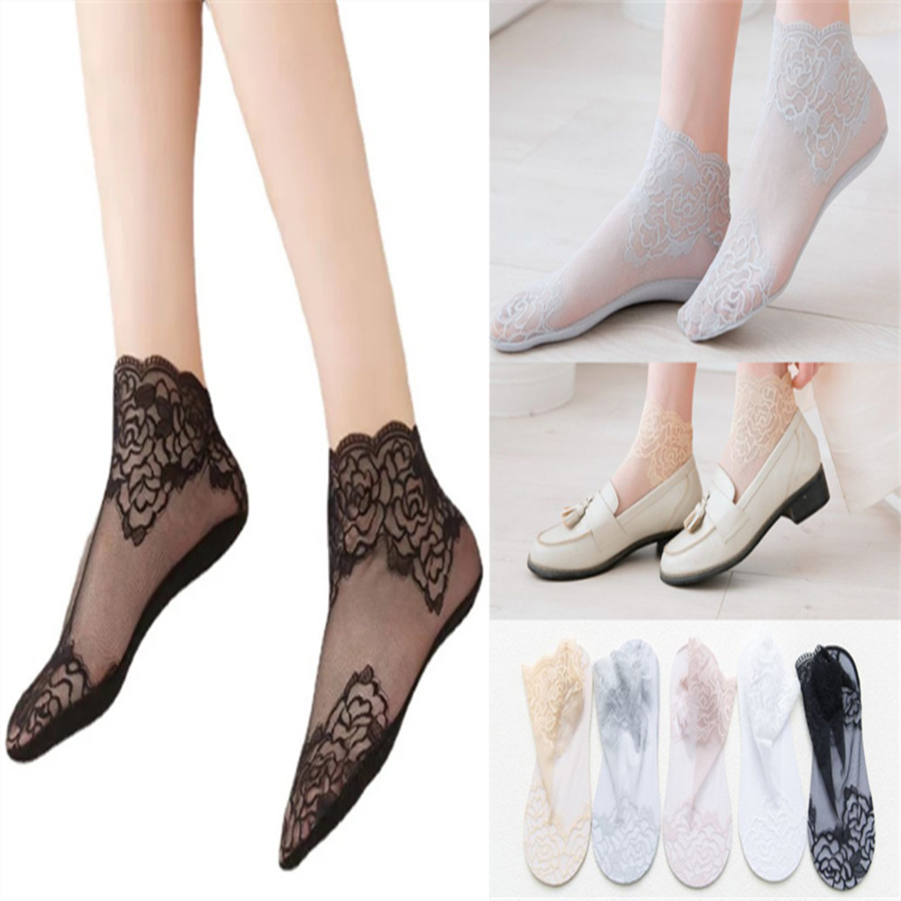 Meias femininas finas de renda - Invisibility Sock Loafer avaliação e preço