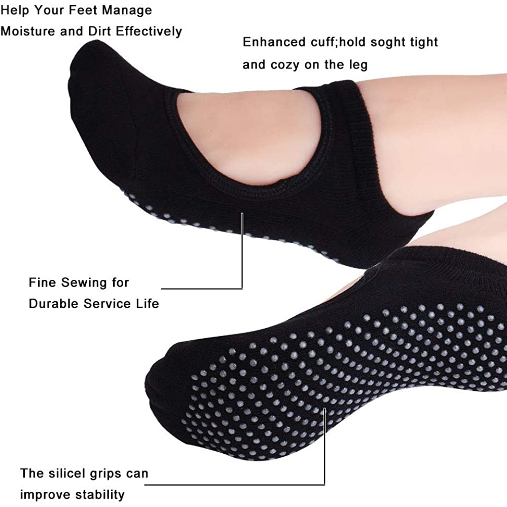 Sem costas antiderrapante fitn - Grip Sock Yoga avaliação e preço