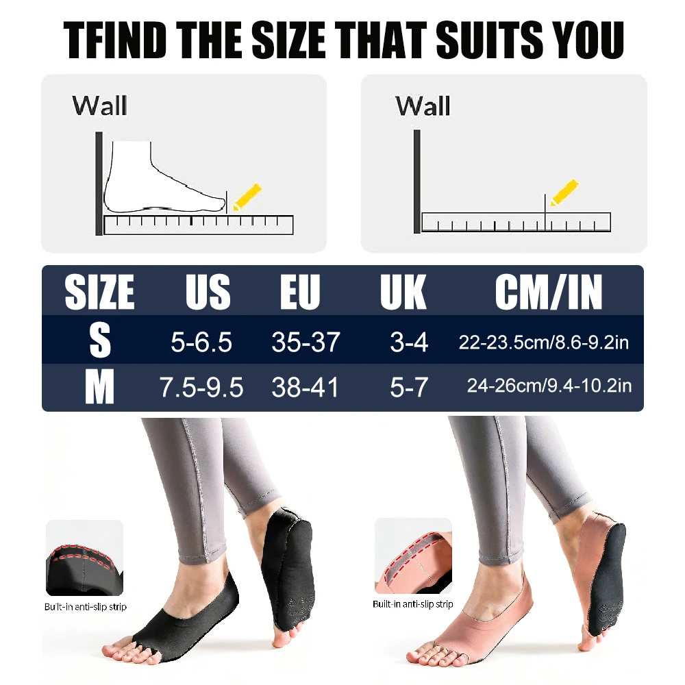 1 par de meias de ioga sem ded - Grip Sock Yoga avaliação e preço