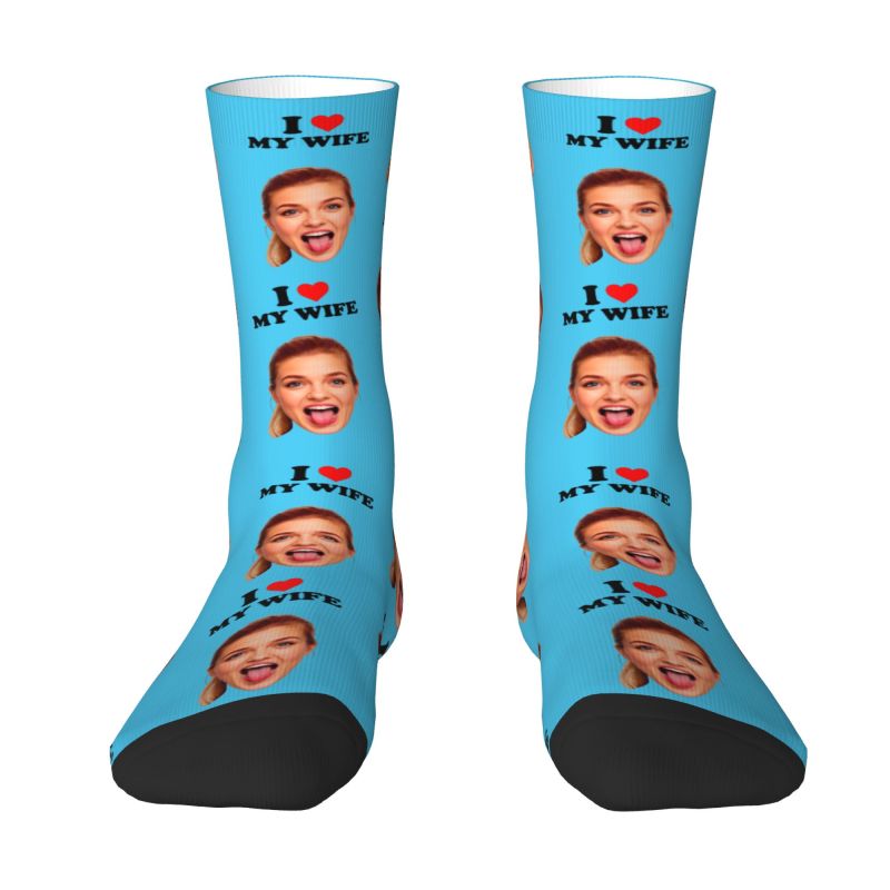 Eu amo minha esposa rosto pers - Dress Sock Men avaliação e preço
