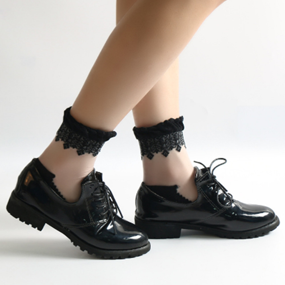 Mulher renda meia curta meias  - Invisibility Sock Loafer avaliação e preço